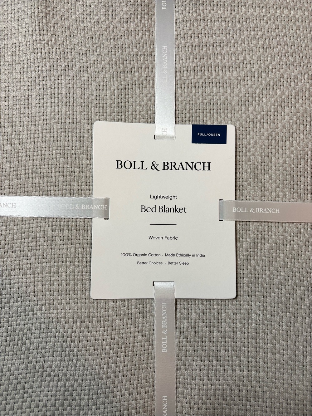 Boll & Branch Lightweight Bed Blanket - Pewter